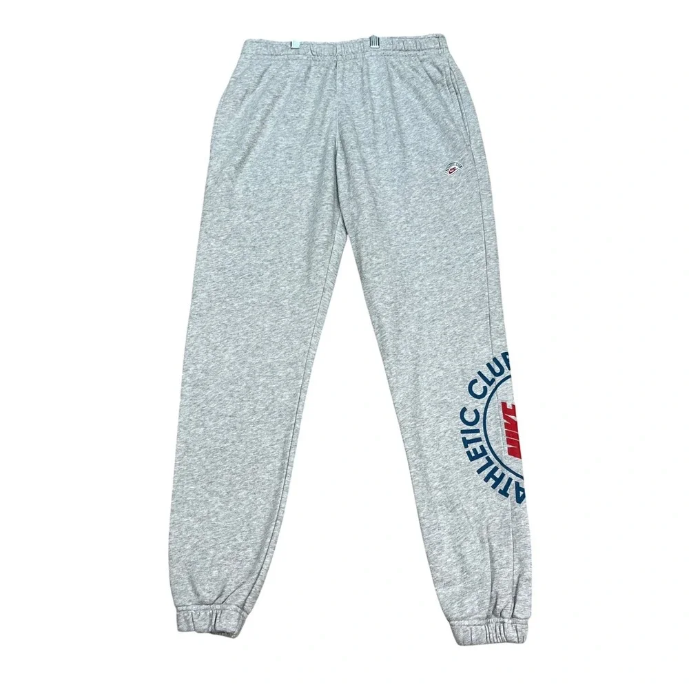 Nike Joggers‎ Mens Small Gray Stretch Waistband Athletic Club Fleece Sweatpants